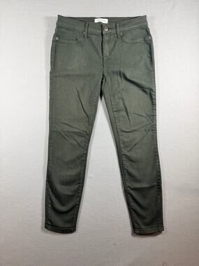 Lila Ryan Womens Skinny Jeans Size 28 Olive Green Stretch Denim #327